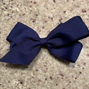 Navy Hair Bow Clip